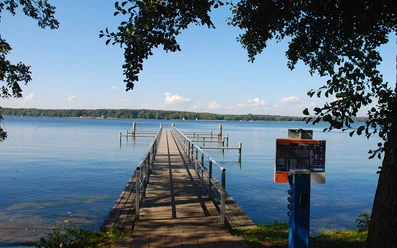 Wasserwanderrastplatz Diensdorf - Vorsicht: zum Ufer hin sehr flach