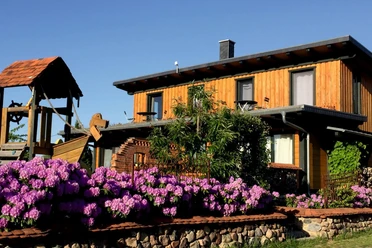 Gartenansicht Ferienhaus "Spreeblick" in Kummerow