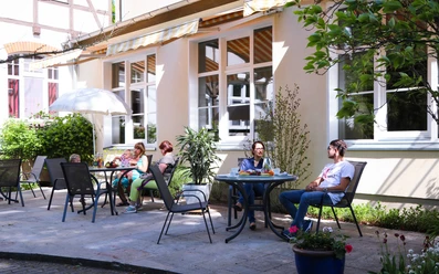 Terrasse Gästehaus Friedensau