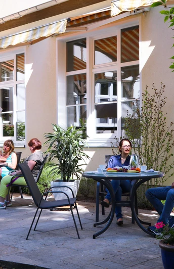 Terrasse Gästehaus Friedensau