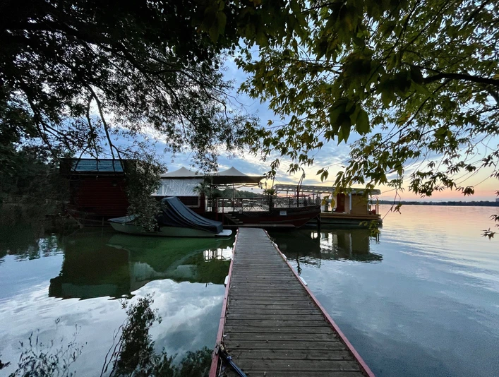 Gute Schute bei Sonnenuntergang