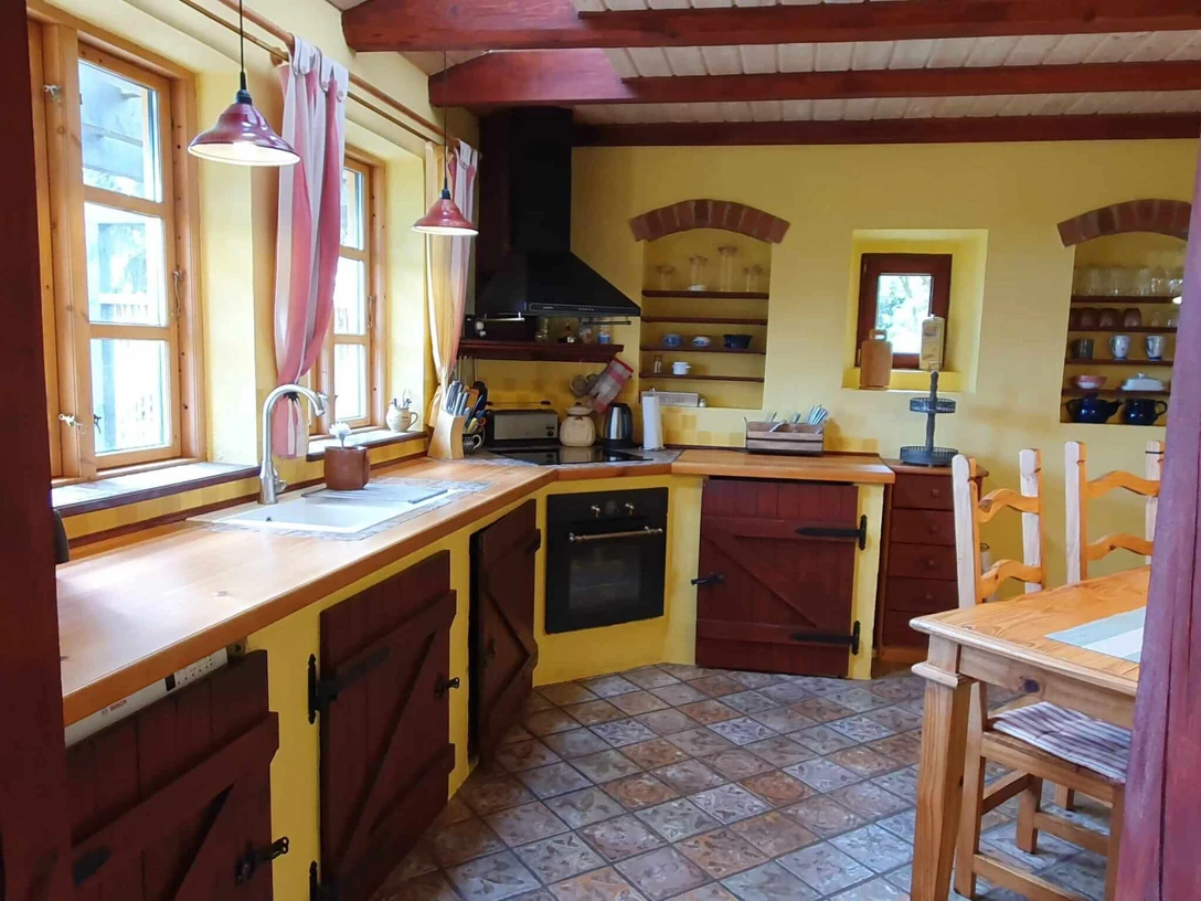 Küche im Ferienhaus Lebuser Land