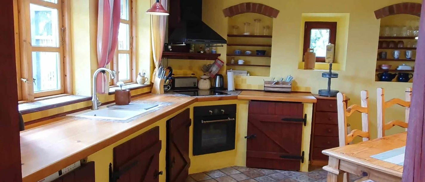 Küche im Ferienhaus Lebuser Land