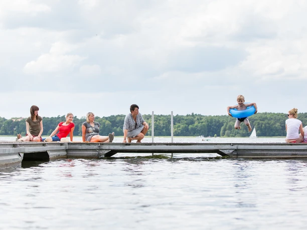 Steg an der Badestelle in Radlow am Scharmützelsee