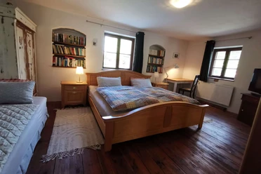Schlafzimmer im Jürjens Hof im Schlaubetal