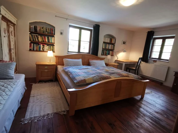 Schlafzimmer im Jürjens Hof im Schlaubetal