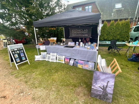 Oderbruchfotografie auf einem Marktstand