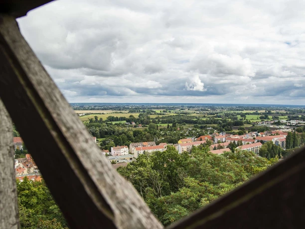 Blick in die Ferne vom Aussichtsturm auf dem Galgenberg