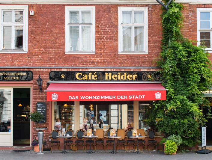 Café Heider in der Friedrich Ebert Straße in Potsdam