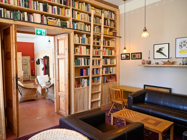 Ferienwohnung Parkseite - Kaminzimmer/Bibliothek