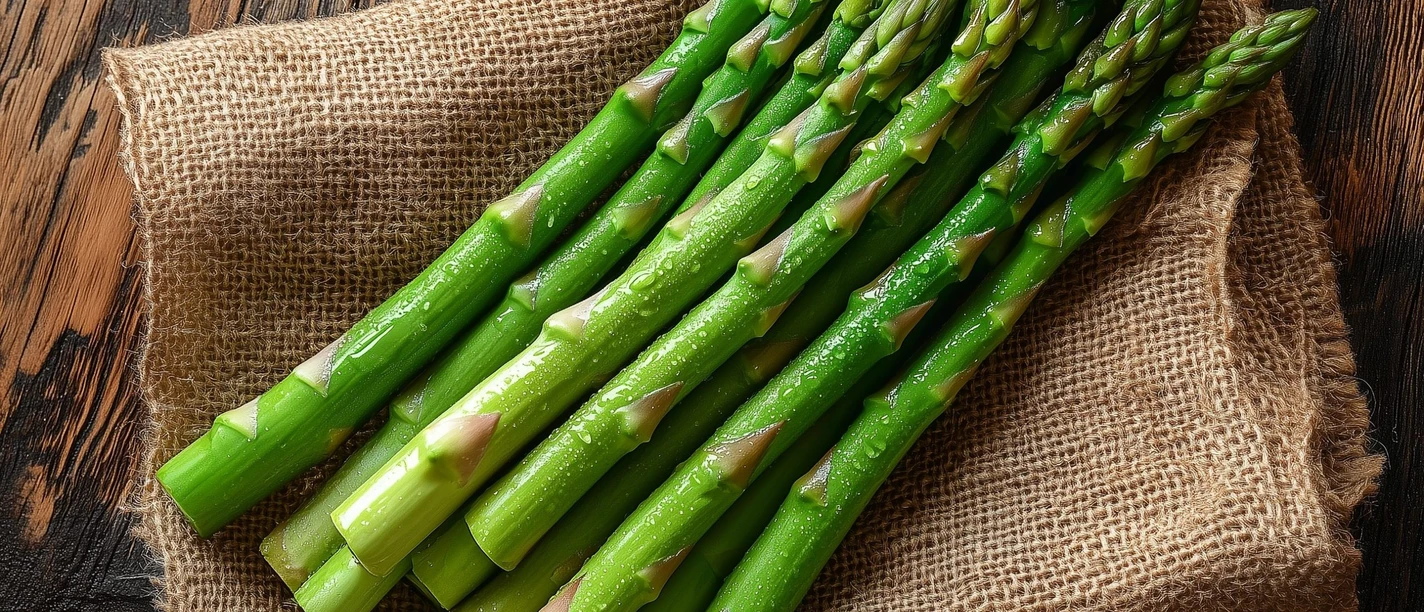Spargel auf Tuch