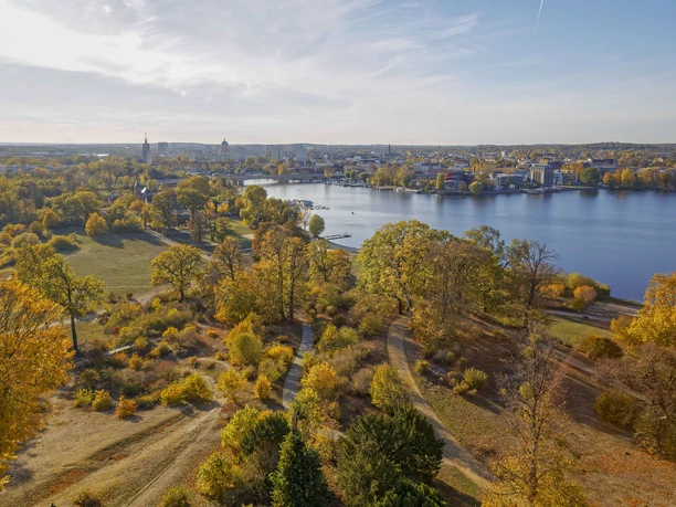 Aussicht vom Flatowturm im Park Babelsberg