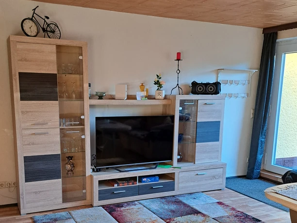 Wohnzimmer im Ferienhaus Laabs