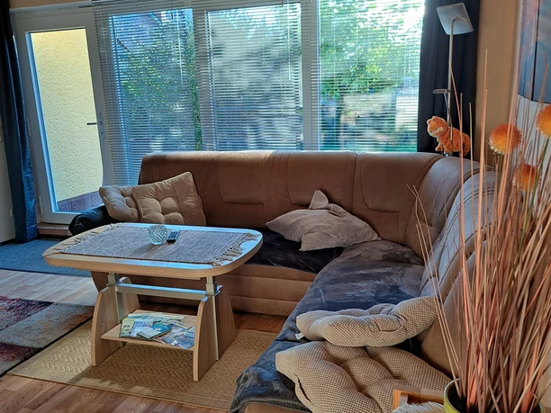 Couch im Ferienhaus Laabs