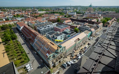 Blick auf das Kreativ Quartier Potsdam