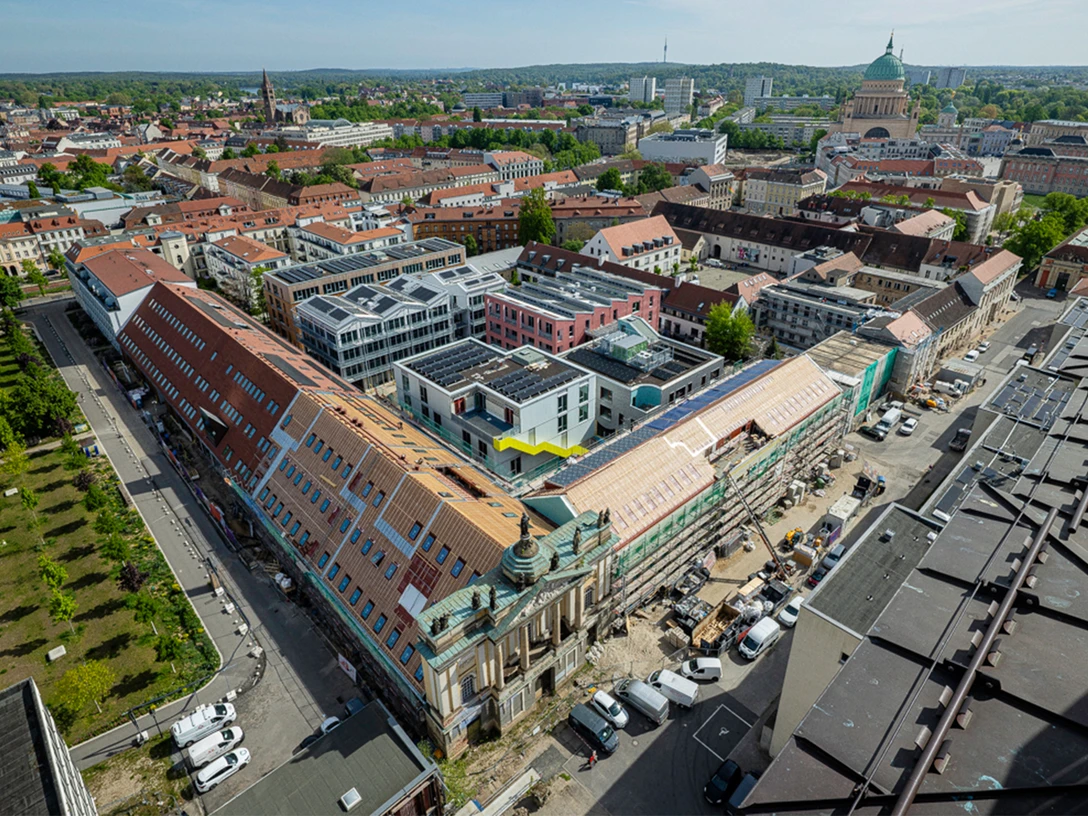 Blick auf das Kreativ Quartier Potsdam
