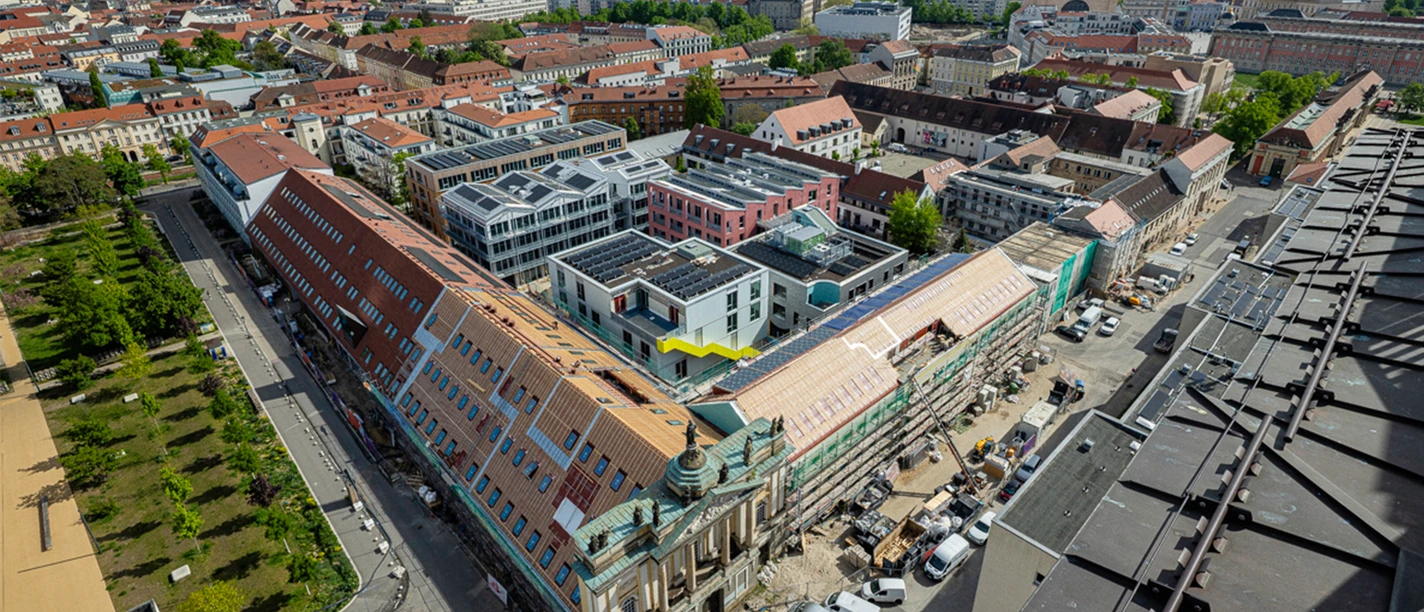 Blick auf das Kreativ Quartier Potsdam