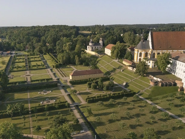 Luftaufnahme Klostergarten Neuzelle