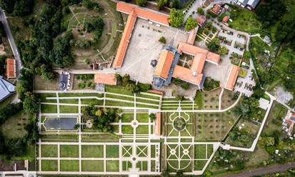 Luftaufnahme Kloster und -garten Neuzelle
