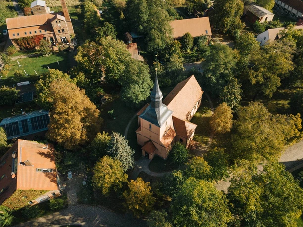 Luftaufnahme Kirche Ribbeck