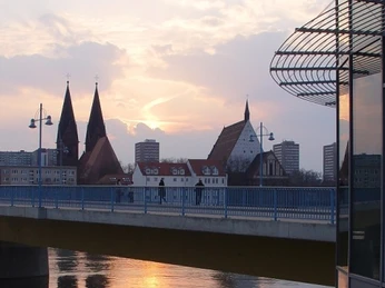 Blick auf Frankfurt (Oder) von Slubice