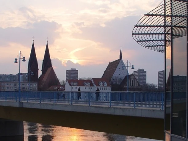 Blick auf Frankfurt (Oder) von Slubice