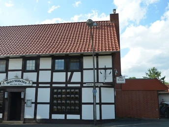 Restauranteingang zum Hotel Kreye in Salzgitter-Bruchmachtersen