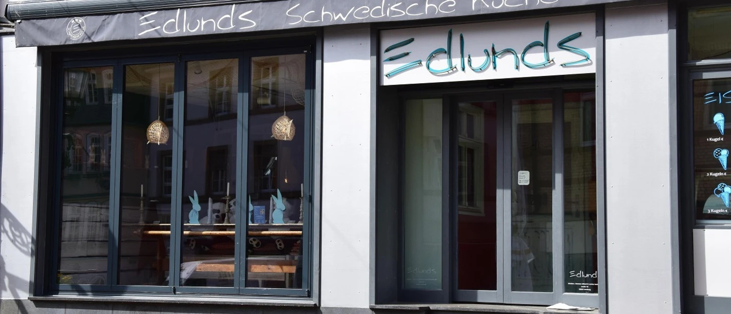 Eingang Restaurant Edlunds in Marburg