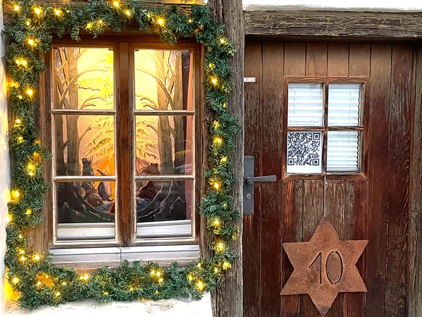 Adventsfenster dorfmuseum alte muehle wilderswil