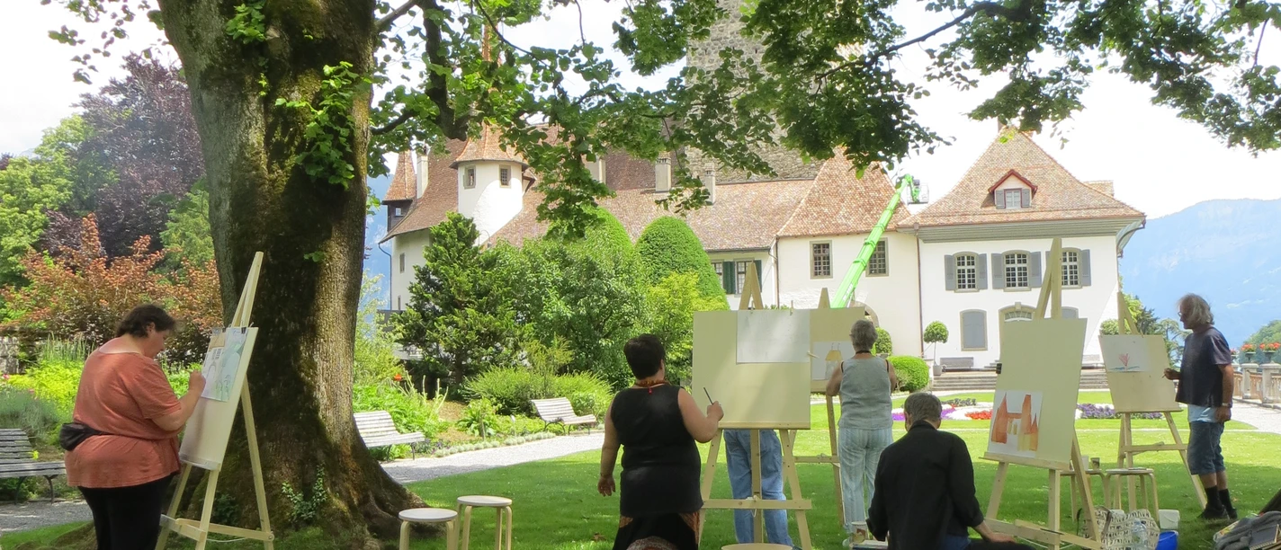 Gemeinsam malen im und ums Schloss