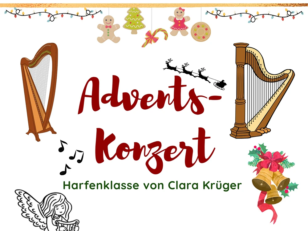 Adventskonzert Harfenklasse Krueger