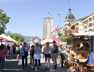 Markt in Interlaken auf dem Höheweg