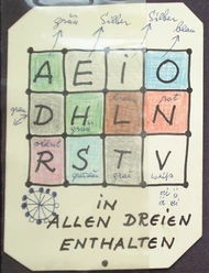 Otto Nebel, Runenquadrate zu "Sternendonner", Schweizerisches Literaturarchiv (SLA), Nachlass Otto Nebel, Sign. Nebel_A-01-g/02, Foto: Fotoatelier, NB.