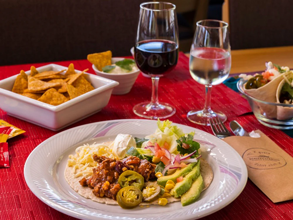 Fajita tisch gedeckt