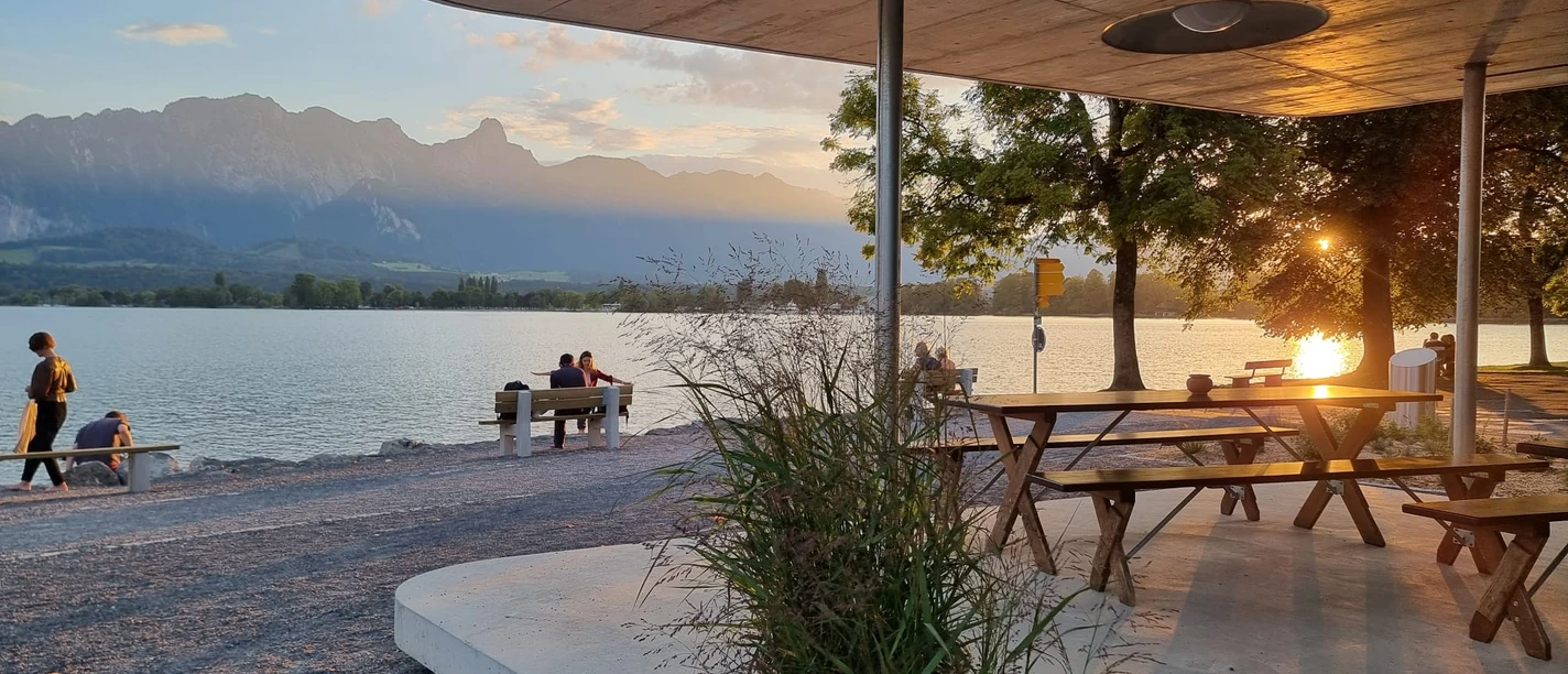 Buvette Laendtematte Aussicht Thun