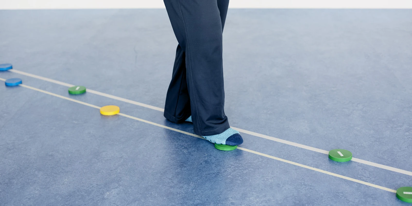 Über Linie balancieren