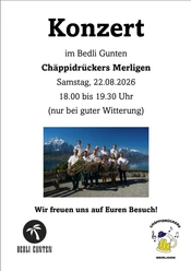KonzertBedliGunten ChäppidrückersMerligen