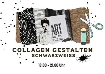 Collagen gestalten Schwarzweiss