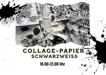 Collage Papier Schwarzweiss