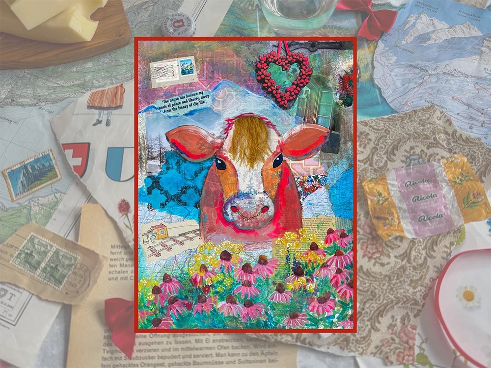 Kuh-Mixed-Media-Collage