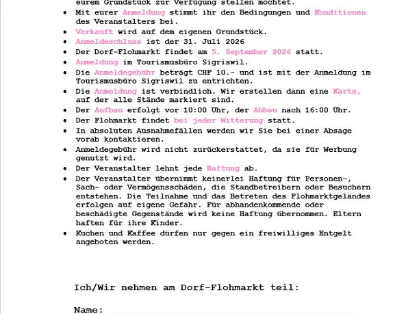 AnmeldungenFlohmi