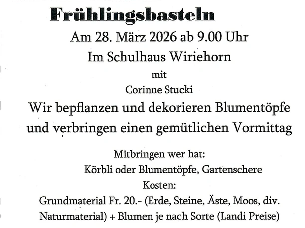 Frühlingsbasteln 2026