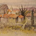 Bild Werner Wild - Les Baux-de-Provence, Südfrankreich (Bleistift und Aquarell)