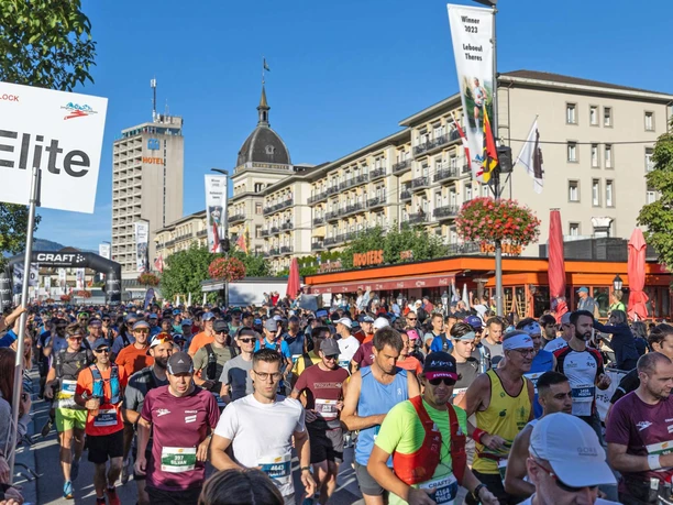 Jungfrau-Marathon Höheweg beim Start