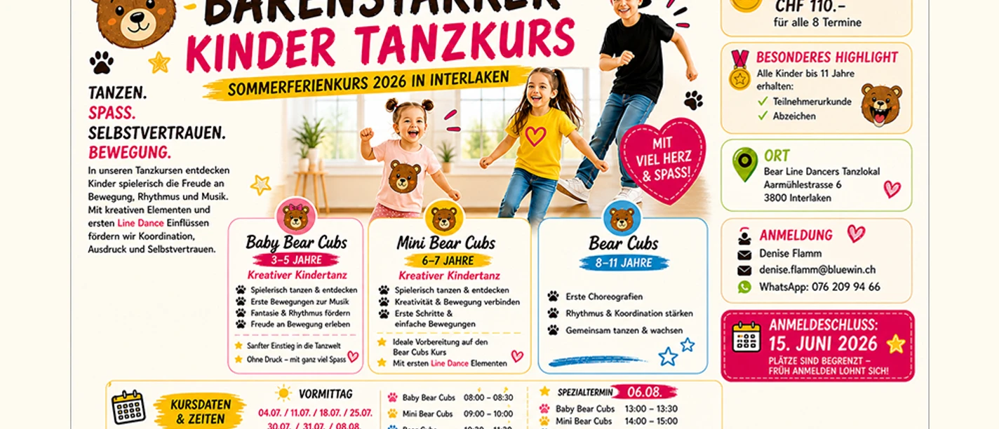 Bärenstarker Kinder Tanzkurs