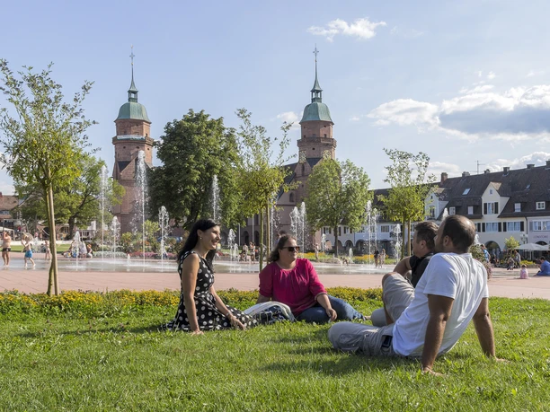 Gruppe auf dem Unteren Marktplatz (c) Freudenstadt Tourismus, Foto Heike Butschkus