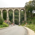 1Luhetal-Viadukt Greene Das Luhetal-Viadukt von der Straße aus.