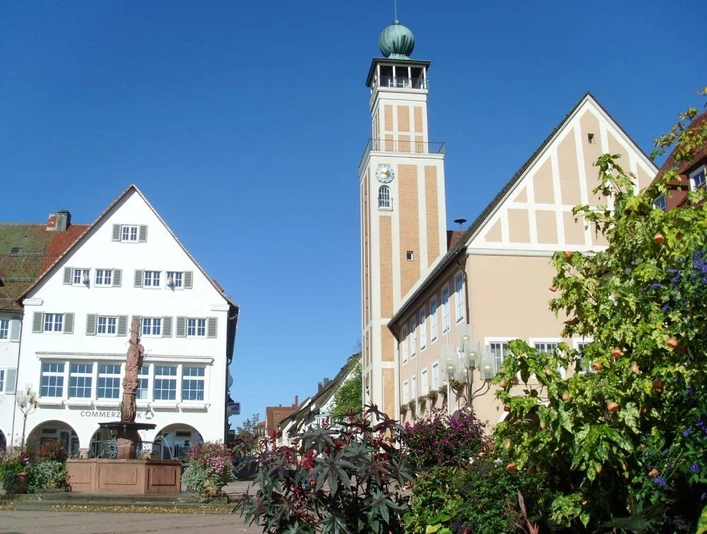 Das Freudenstädter Rathaus auf dem Oberen Marktplatz