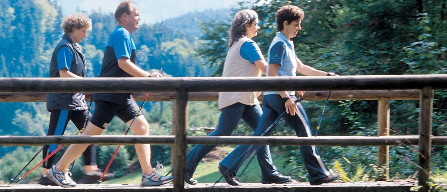 Nordic Walking Gruppe am Sommerberg
