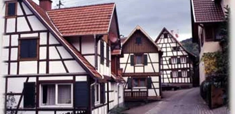 Fachwerkhäuser im alten Ortskern